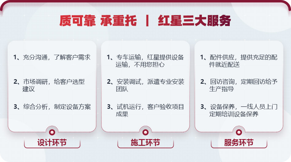 國內(nèi)大型設備廠家，紅星服務值得信賴